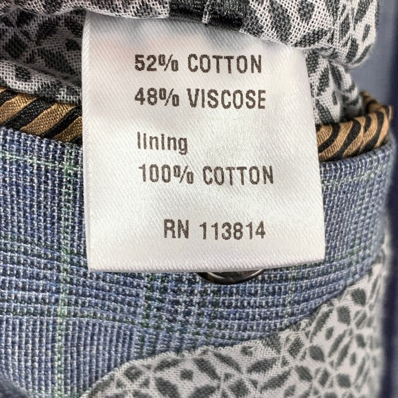 Billy Reid Blazer Men 40L Blue Windowpane Glen Check Sport Coat Unstructered - Picture 8 of 16